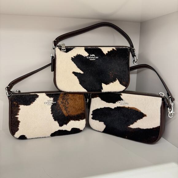 COACH Nolita 19 With Cow Print CCV61, cow printed haircalf/Sv/Cow Multi - Picture 8 of 10